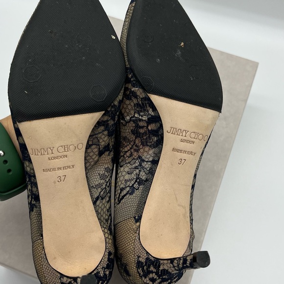 Authentic Jimmy Choo Romy 60 lace navy - Picture 6 of 11